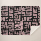 Urban Throw Blanket - Love Graffiti - Roze Zwart (Voorkant (horizontaal))