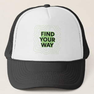 Urban Topo Kaart Neon Stijlvolle Trucker Hoed Pet