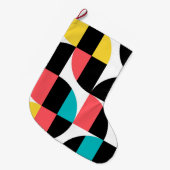 Urban, trendy, kleurrijk, modern grafisch patroon grote kerstsok (Voorkant (Hangend))