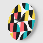 Urban, trendy, kleurrijk, modern grafisch patroon grote klok (Hoek)