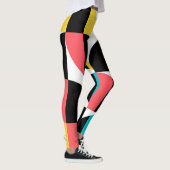 Urban, trendy, kleurrijk, modern grafisch patroon leggings (Rechts)