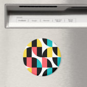 Urban, trendy, kleurrijk, modern grafisch patroon magneet (Insitu (Vaatwasser))