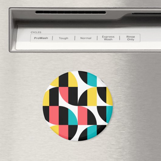 Urban, trendy, kleurrijk, modern grafisch patroon magneet (Insitu (Vaatwasser))