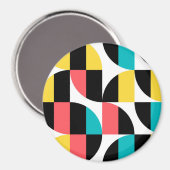 Urban, trendy, kleurrijk, modern grafisch patroon magneet (Voorkant / Achterkant)