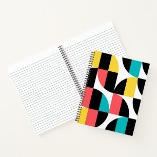 Urban, trendy, kleurrijk, modern grafisch patroon notitieboek