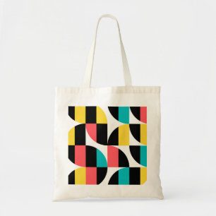 Urban, trendy, kleurrijk, modern grafisch patroon tote bag