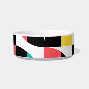 Urban, trendy, kleurrijk, modern grafisch patroon voerbakje