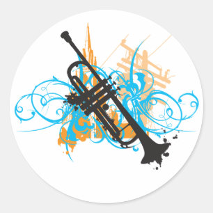 Urban Trumpet Ronde Sticker