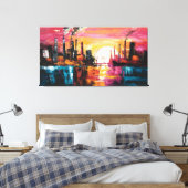 Urban Twilight Canvas Afdruk (Insitu (Slaapkamer))