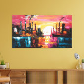 Urban Twilight Canvas Afdruk (Insitu (Woonkamer))
