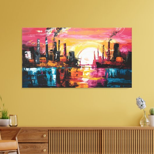 Urban Twilight Canvas Afdruk (Insitu (Woonkamer))