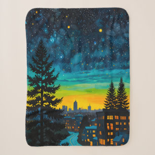 Urban Twilight Glow Sherpa Deken