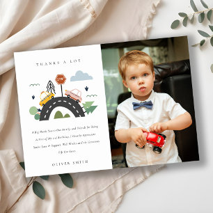 Urban Vehicle Cars Road Foto Any Age Birthday Bedankkaart