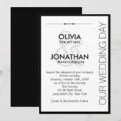 Urban Vibe Black and White Wedding Kaart (Voorkant / Achterkant)