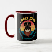 Urban Warrior BOXER I WORK HARD Mug (Gauche)