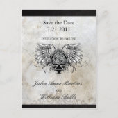 Urban Winged Celtic Knot Save the Date Briefkaarte Aankondigingskaart (Voorkant)