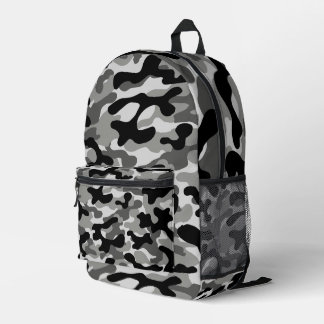 Urban zwart-wit camouflagepatroon bedrukte rugzak