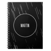 Urban zwart-wit monogram notitieboek (Voorkant)