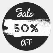 Urban zwarte mannelijke winkel promotie verkoop st ronde sticker (Voorkant)