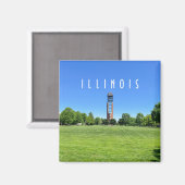 Urbana Champaign Illinois Magnet Magneet (Voorkant / Achterkant)