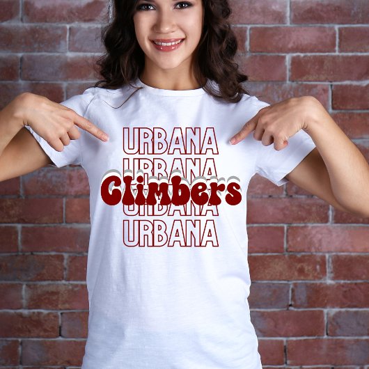 Urbana Climbers Répétée Tshirt Rétro