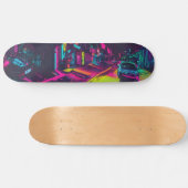 Urbanes neonfarbene Skateboarddeck dynamisch bunt Skateboard (Horizontaal)