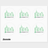 UrbanSitter Ronde Sticker - 3", Blad van 6, Glanze (Vel)