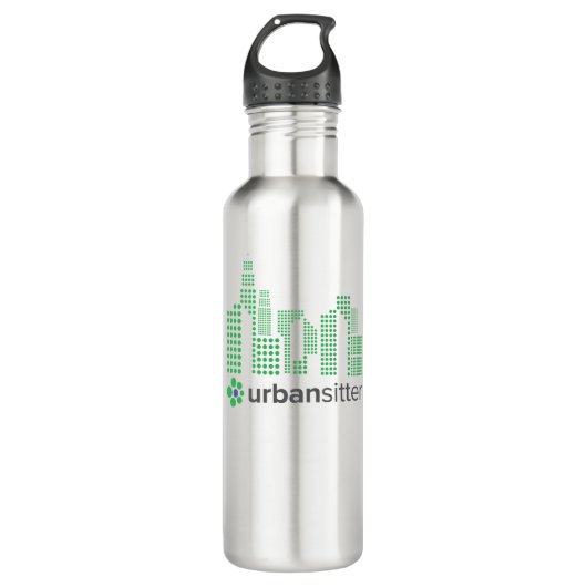 UrbanSitter Water Bottle (24 oz), Roestvrij staal Waterfles (Voorkant)