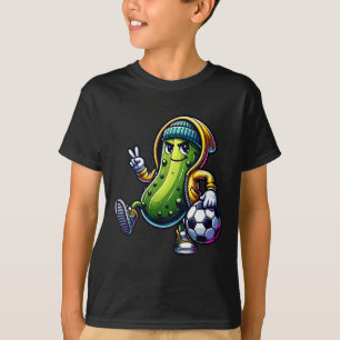 Urbyn Pickle Voetbalspeler Cool Cartoon Vibes T-shirt
