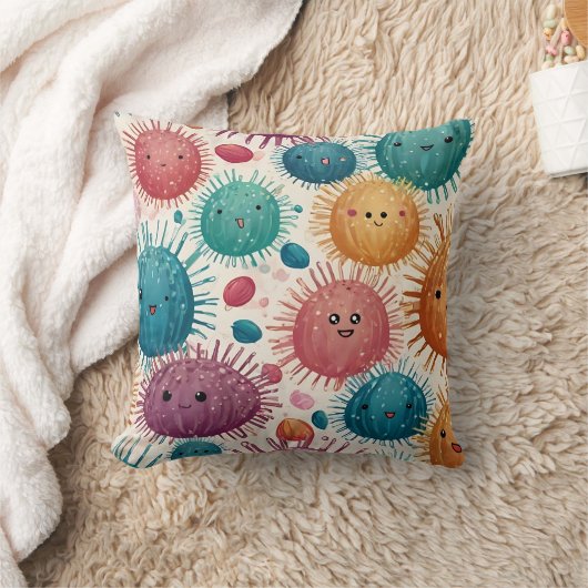 Urchin Waterverf Print Kussen (Deken)