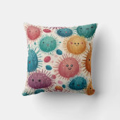 Urchin Waterverf Print Kussen (Achterkant)