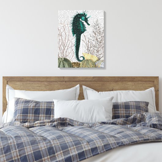 Urchins voor zeepaarden en Zeeen Canvas Afdruk (Insitu (Slaapkamer))