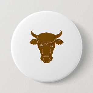 Urdorf Bull Head Patches & Buttonnen Ronde Button 7,6 Cm