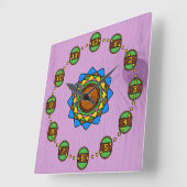 Uren in het Oude Verflooster Vierkante Klok (Hoek)