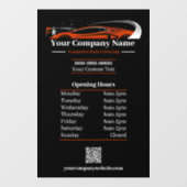 Uren van professioneel autopoetsbedrijf voor autow raamsticker (Vel)