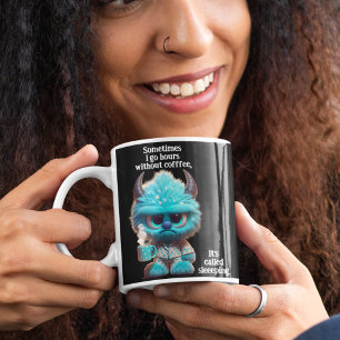 Uren zonder koffie, slaap genoemd extra grote beker