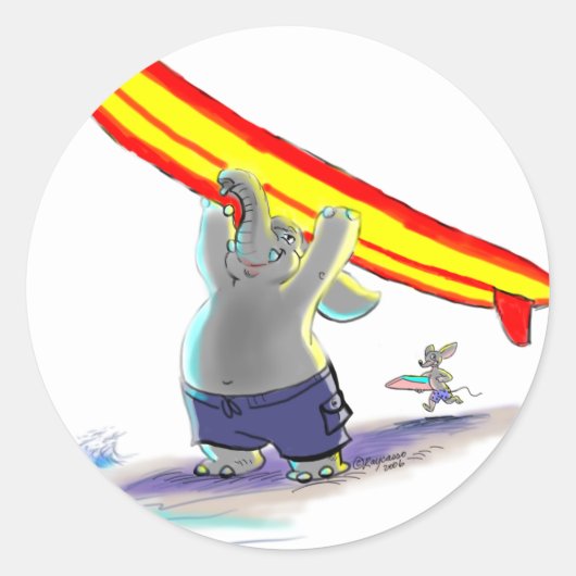 UrFiNg LePhAnt Ronde Sticker (Voorkant)