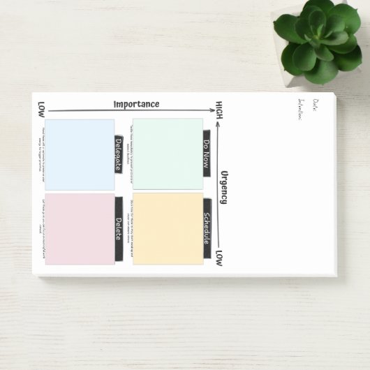 Urgent Important Eisenhower Matrix Post-It Notes (Kantoor)