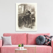 Uriah Heep van Charles Dickens: Een roddel over Canvas Afdruk (Insitu (Woonkamer))