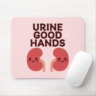 Urine goede handen - Schattige lachend nierontwerp Muismat