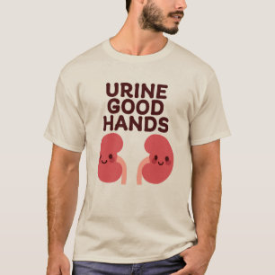 Urine goede handen - Schattige lachend nierontwerp T-shirt