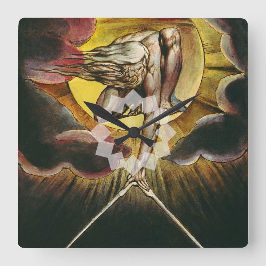 Urizen - William Blake - De Oudheid van Dagen Vierkante Klok (Voorkant)