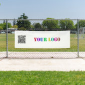 URL du code QR et logo Bannière promotionnelle d'e (En situation)