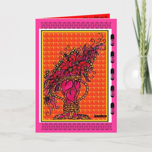 URNE DE COEURS DE CARTE DE VOEUX (Devant)