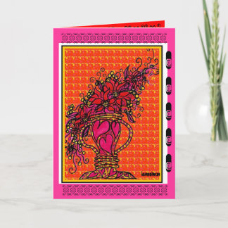 URNE DE COEURS DE CARTE DE VOEUX