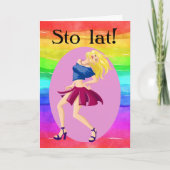 Urodziny - Carte d'anniversaire polonaise pour ell (Devant)