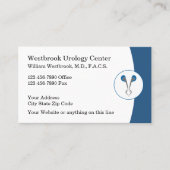 Urologiste Cartes de visite Médicales d'urologie (Devant)