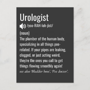 Uroloog definitie grappige urologie briefkaart