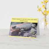 Uromastyx Reptile Lizard Carte d'anniversaire (Fleur jaune)