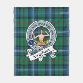 Urquhart Ancient Clan Badge Tartan Pset Fleece Deken (Voorkant)
